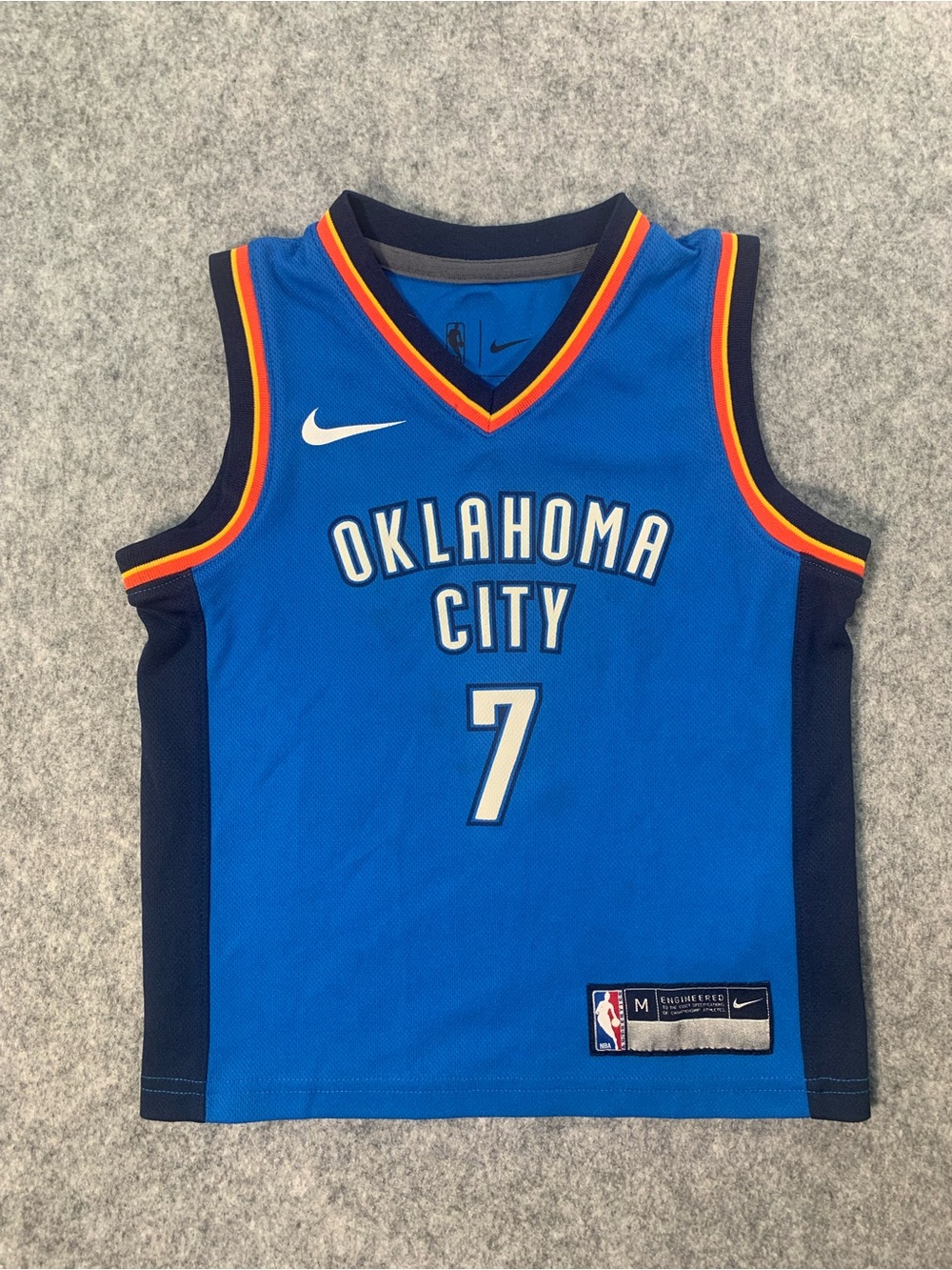Nike Kids Oklahoma City Thunder Royal Blue Jersey with Orange Trim